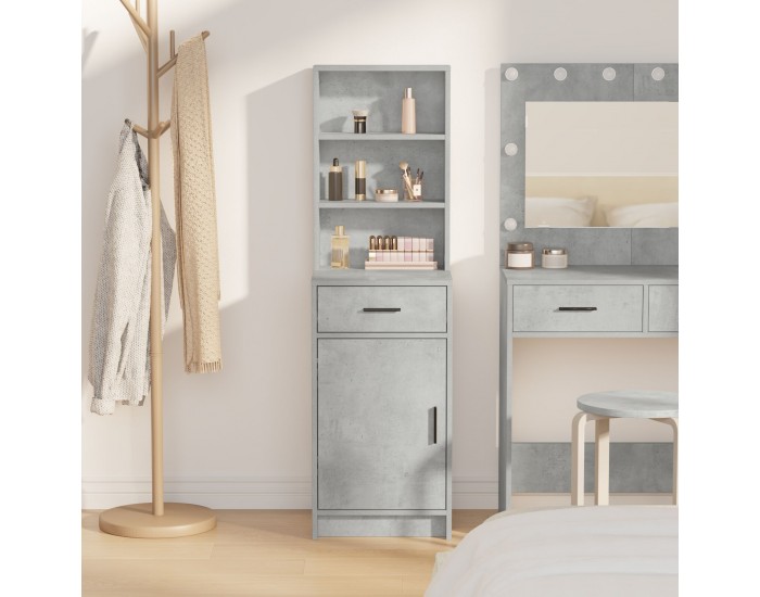 Sonata H Висок шкаф бетонно сиво 40x41x135 см Инженерна дървесина