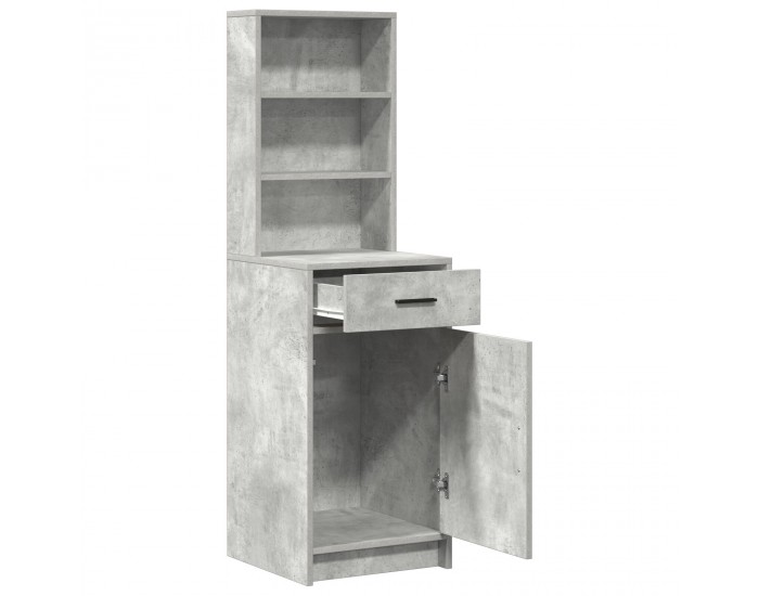 Sonata H Висок шкаф бетонно сиво 40x41x135 см Инженерна дървесина