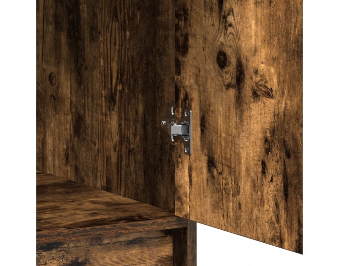 Sonata H Висок шкаф в опушен дъб, 40x41x135 см, Изработен от инженерна дървесина