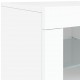Sonata H Сайдборд с LED светлини, бял, 142,5x37x67 см