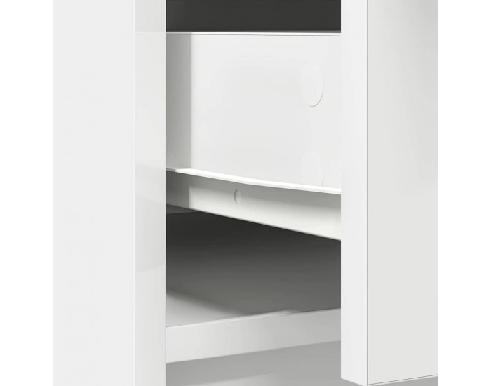 Sonata H Бюфет с чекмеджета и вратички, бял, 70,5x34x74,5 см