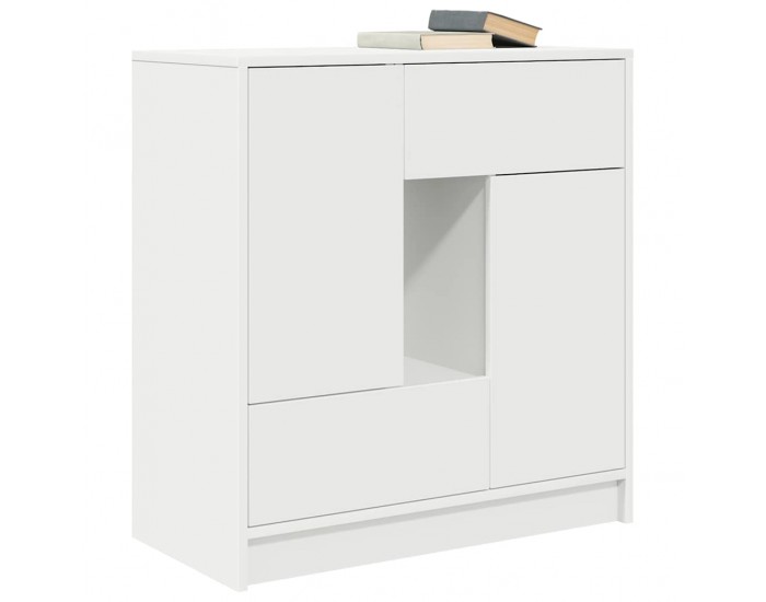 Sonata H Бюфет с чекмеджета и вратички, бял, 70,5x34x74,5 см