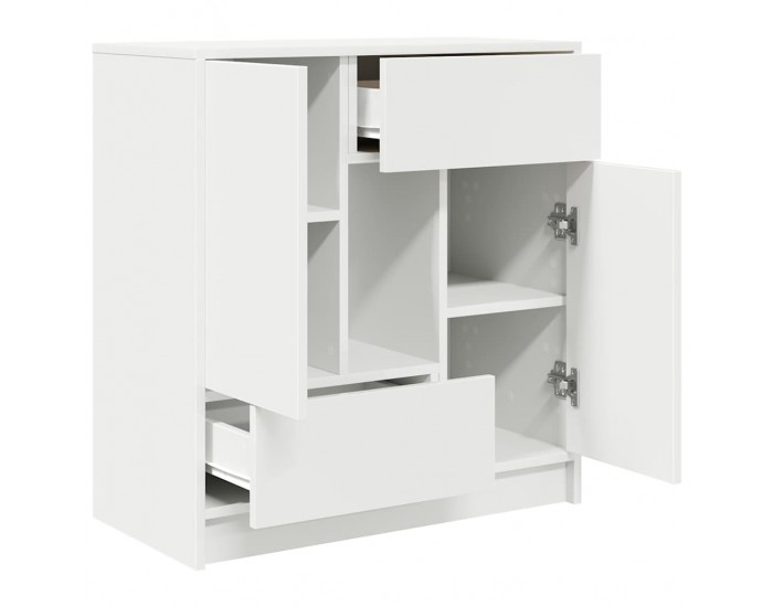 Sonata H Бюфет с чекмеджета и вратички, бял, 70,5x34x74,5 см