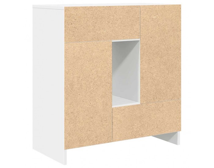 Sonata H Бюфет с чекмеджета и вратички, бял, 70,5x34x74,5 см