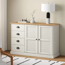 Sonata H Бюфет с чекмеджета VIGO, 113x40x75 см, бял, бор масив - Дневна