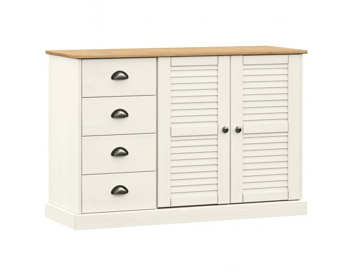 Sonata H Бюфет с чекмеджета VIGO, 113x40x75 см, бял, бор масив Sonata H Бюфет с чекмеджета VIGO, 113x40x75 см, бял, бор масив