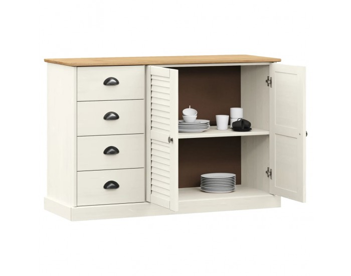 Sonata H Бюфет с чекмеджета VIGO, 113x40x75 см, бял, бор масив Sonata H Бюфет с чекмеджета VIGO, 113x40x75 см, бял, бор масив