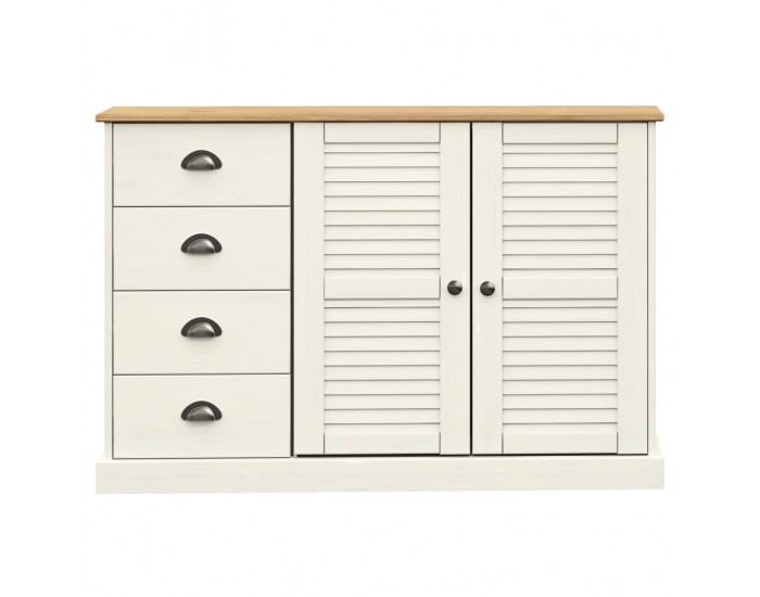 Sonata H Бюфет с чекмеджета VIGO, 113x40x75 см, бял, бор масив Sonata H Бюфет с чекмеджета VIGO, 113x40x75 см, бял, бор масив