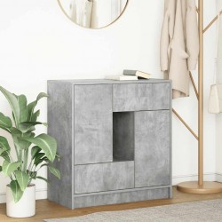 Sonata H Бюфет с чекмеджета и вратички, бетонно сив, 70,5x34x74,5 см - Дневна