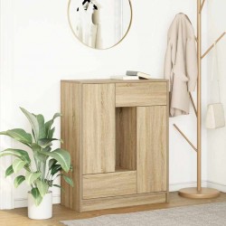 Sonata H Бюфет с чекмеджета и вратички, дъб сонома, 73x31x90 см - Дневна