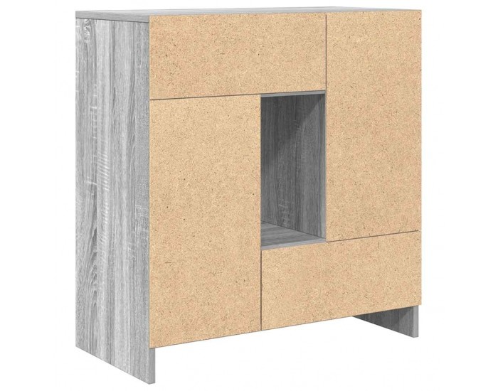 Sonata H Бюфет с чекмеджета и вратички, сив сонома, 70,5x34x74,5 см