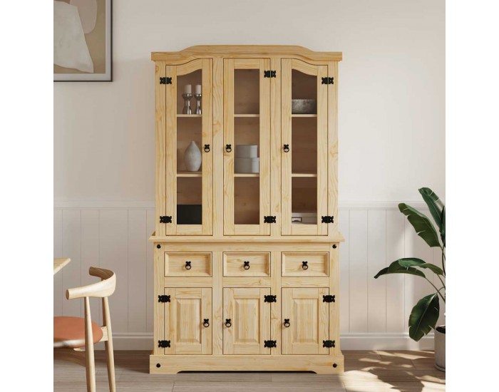 Sonata H Висок шкаф Corona, кафяв, 112x43x196 см, мексикански бор масив