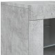 Sonata H Сайдборд с LED светлини, бетонно сив, 123x37x67 см