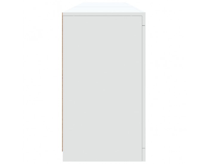Sonata H Сайдборд с LED светлини, бял, 181,5x37x67 см