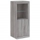 Sonata H Сайдборд с LED светлини, сив сонома, 41x37x100 см