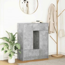 Sonata H Бюфет с чекмеджета и вратички, бетонно сив, 73x31x90 см - Дневна