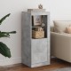 Sonata H Сайдборд с LED светлини, бетонно сив, 41x37x100 см