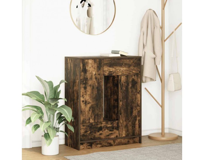 Sonata H Бюфет с чекмеджета и вратички, опушен дъб, 73x31x90 см Sonata H Бюфет с чекмеджета и вратички, опушен дъб, 73x31x90 см