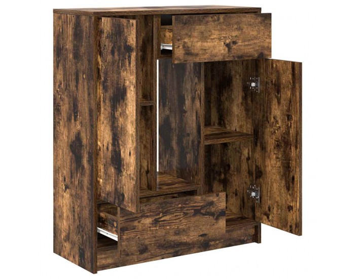 Sonata H Бюфет с чекмеджета и вратички, опушен дъб, 73x31x90 см Sonata H Бюфет с чекмеджета и вратички, опушен дъб, 73x31x90 см