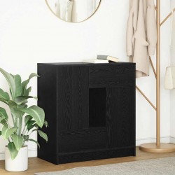 Sonata H Бюфет с чекмеджета и вратички, черен дъб, 70,5x34x74,5 см - Дневна