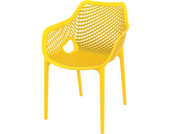 Стол Еър XL жълт полипропилен