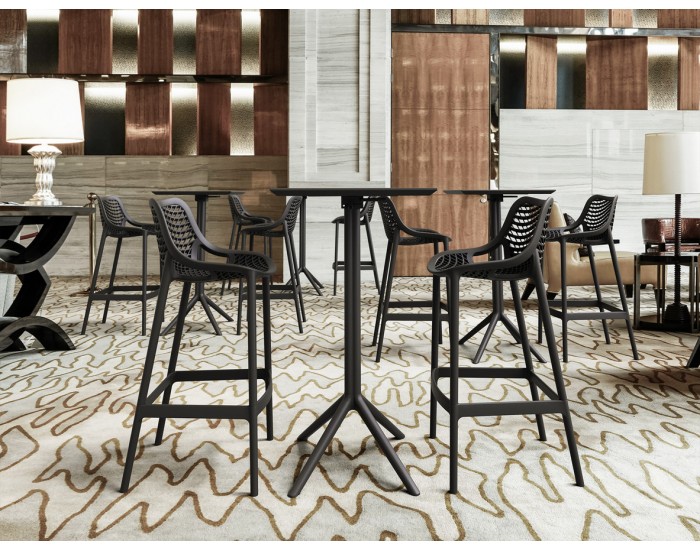 Бар стол Еър черен Бар стол Еър черен