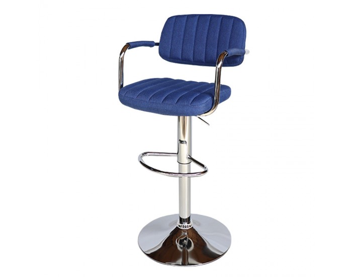 Бар стол Калипсо-13 текстил -тъмно син