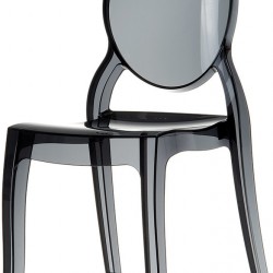 Стол Елизабет черен прозрачен поликарбонат - Bogdan Furniture Am
