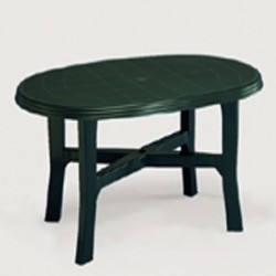 Пластмасова маса Данубио 165/110/72h зелена - Bogdan Furniture Am