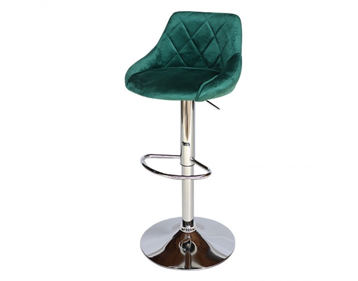 Бар стол Калипсо-16 кадифе тъмно зелен Бар стол Калипсо-16 кадифе тъмно зелен