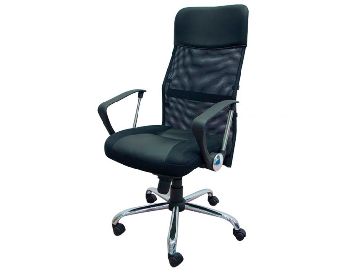 Офис стол Бос черна мрежа