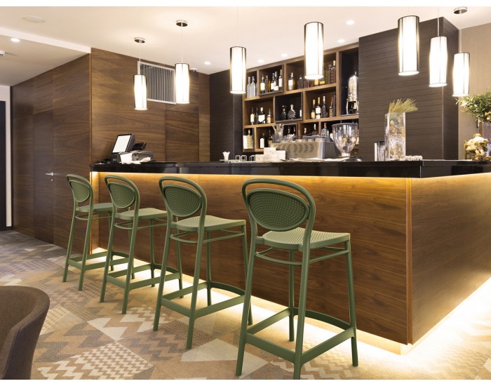 Бар стол Марсел маслено зелен Бар стол Марсел маслено зелен