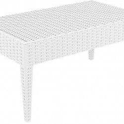 Пластмасова маса Маями 92/53/45h бяла - Bogdan Furniture Am
