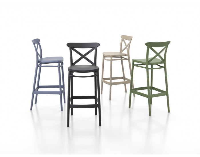 Бар стол Крос бежов Бар стол Крос бежов