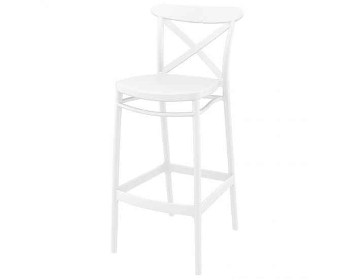 Бар стол Крос бял