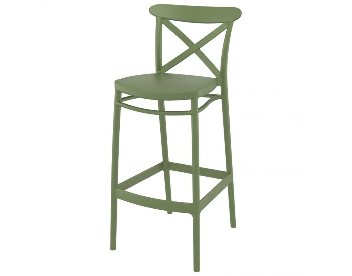 Бар стол Крос маслено зелен Бар стол Крос маслено зелен