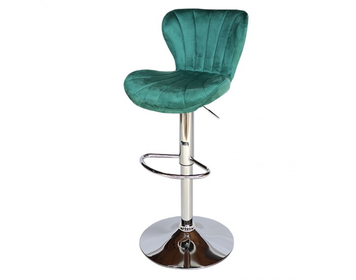 Бар стол Калипсо-19 кадифе -тъмно зелен