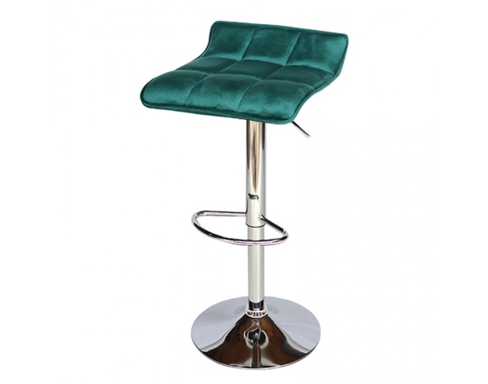 Бар стол Калипсо -5 кадифе тъмно зелен Бар стол Калипсо -5 кадифе тъмно зелен