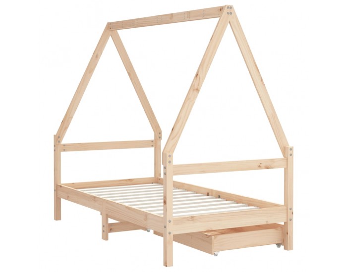 Sonata H Рамка за детско легло с чекмеджета 80x160 см бор масив
