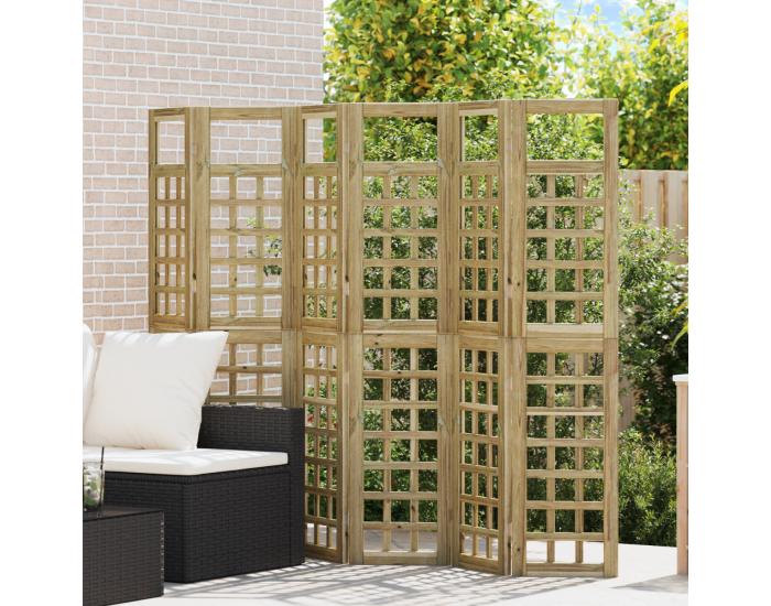 Sonata H Екстериорен параван за личен живот 6 панели импрегнирано дърво бор