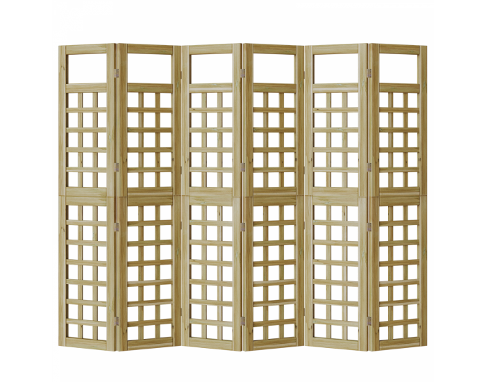 Sonata H Екстериорен параван за личен живот 6 панели импрегнирано дърво бор