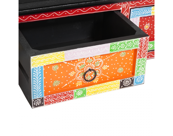 Sonata H Стенен ТВ шкаф 100x30x24 см Масивно дърво Рохаво манго