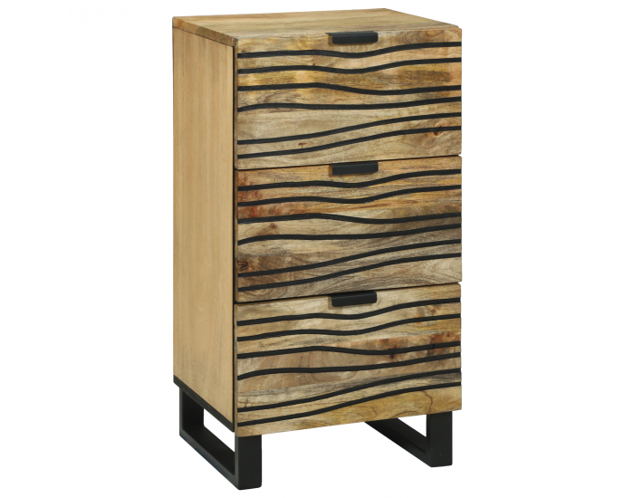 Sonata H Шкаф с размери 40x33.5x75 см от мангово дърво и инженерно дърво