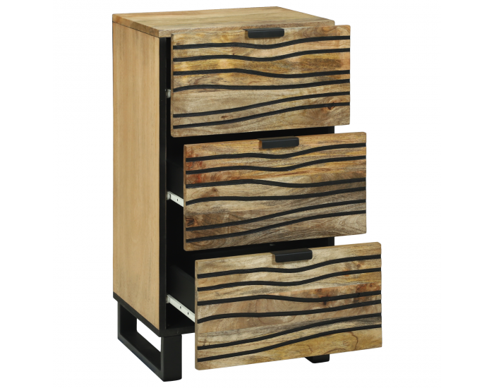 Sonata H Шкаф с размери 40x33.5x75 см от мангово дърво и инженерно дърво