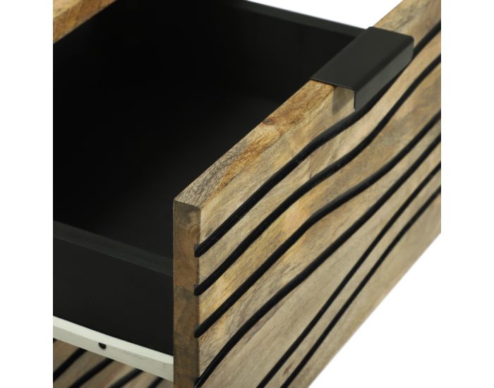 Sonata H Шкаф с размери 40x33.5x75 см от мангово дърво и инженерно дърво