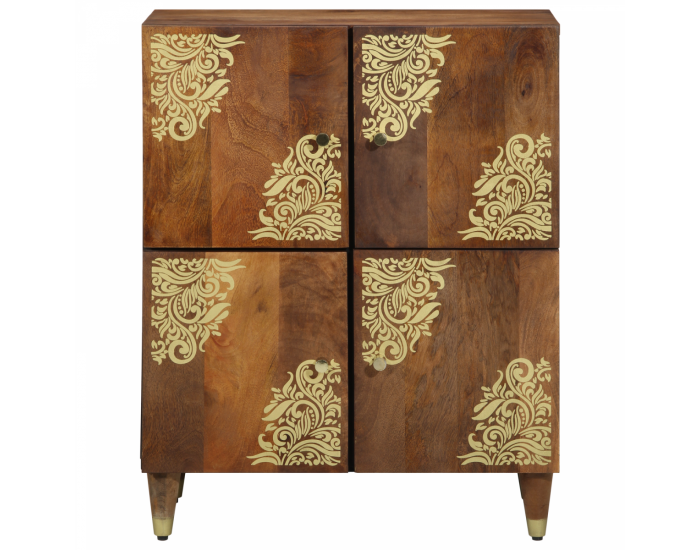 Sonata H Стойка Меденокафяво Масивна акациева дървесина 60 x 33 x 75 см