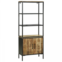 Sonata H Висок шкаф 70x35x180 см от здраво сурово мангово дърво - Дневна