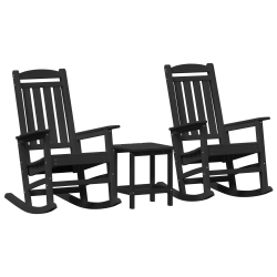 Sonata H 3 Части Градински Комплект Черен HDPE Sonata H 3 Части Градински Комплект Черен HDPE - Градински столове
