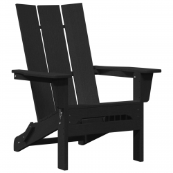 Сгъваеми столове Adirondack Sonata H 2 броя Черен 74.5x80.5x90 см HDPE - Градина