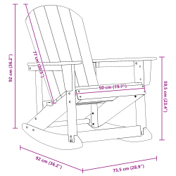Sonata H Adirondack люлеещ стол Черен 73.5x92x90 см HDPE Sonata H Adirondack люлеещ стол Черен 73.5x92x90 см HDPE - Градински столове